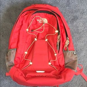 pink north face backpack